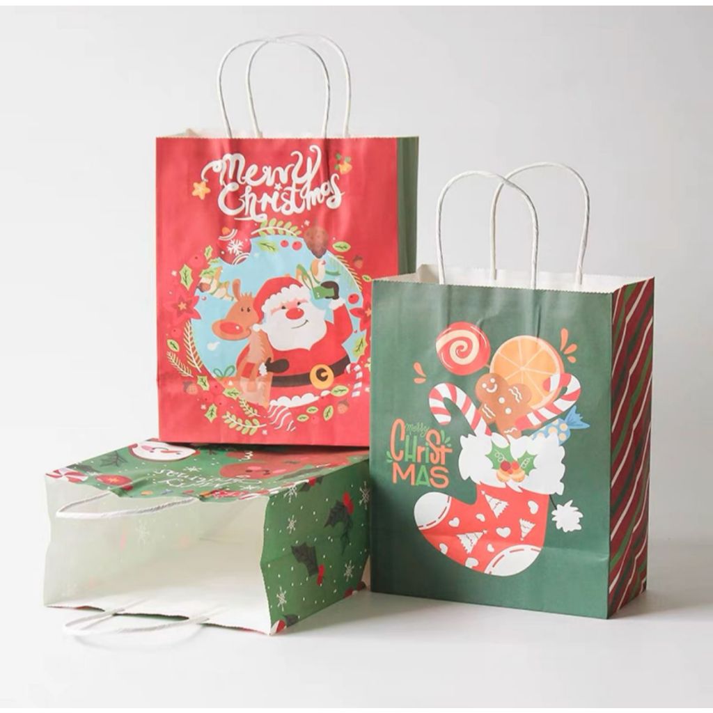 

(2pcs)Paper bag Natal Merry Christmas/ Tas Kertas Kantong Hampers Hadiah Natal/Kantong Kertas Merry Christmas