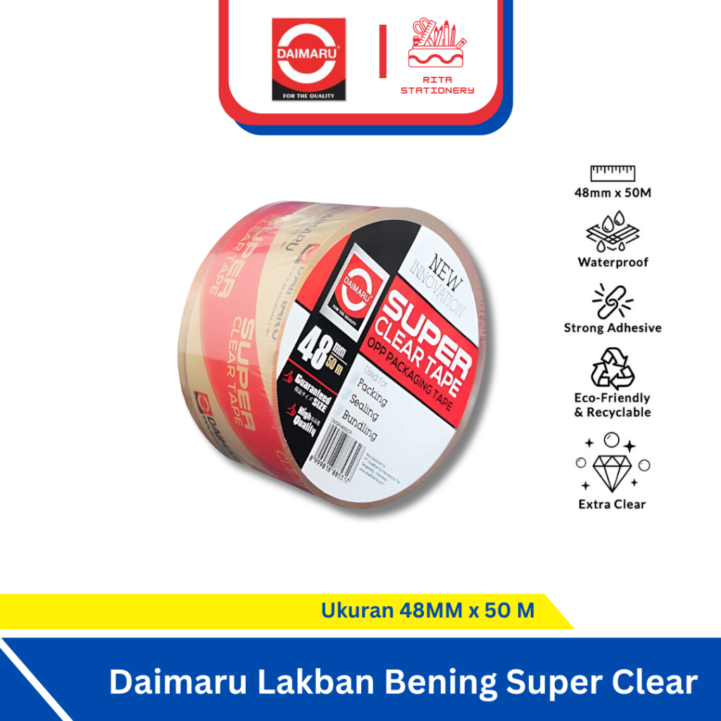 

Daimaru OPP Lakban Bening Super CLear tape 48MM x 50 M