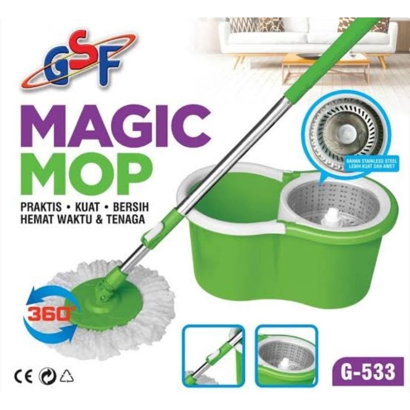 Mop putar/Alat Pel Pembersih Lantai Magic Mop GSF G 533