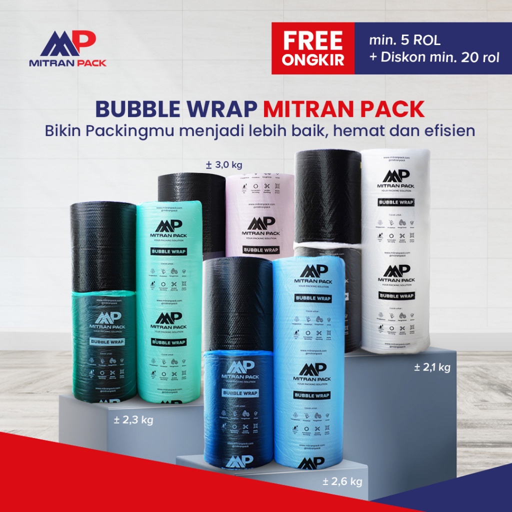 

BUBBLE WRAP 125 CM X 50 METER HITAM BENING MITRAN PACK