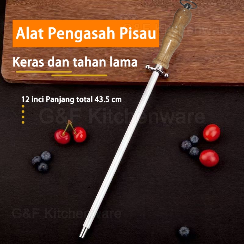 Lalalilac12 - Stik Asahan Pisau Kristal 12 inch - Alat Pengasah Pisau Tajam Anti Karat - Diamond