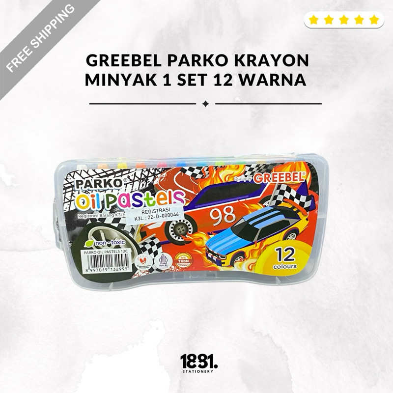 

Greebel Parko Krayon Minyak 1 Set 12 Warna | Greebel Parko Oil Pastel 12 Warna