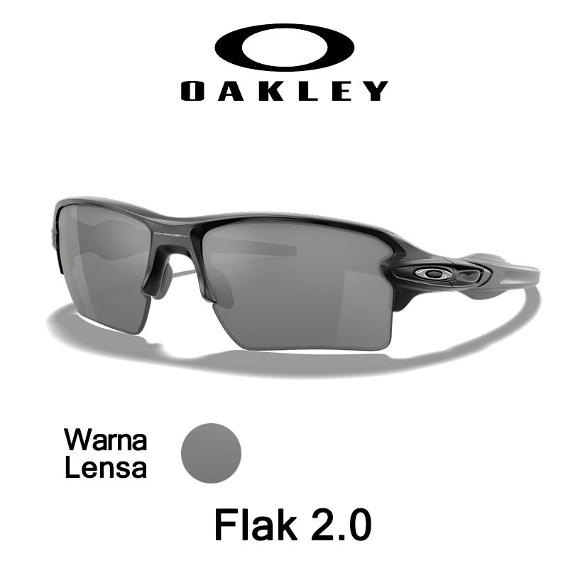 【100% Original】Kacamata Oakley Original Sunglasses Flak 2.0 OO9188 Matte Hitam Pria/Wanita