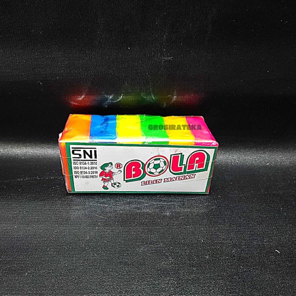 PLASTISIN, MALAM, LILIN MAINAN, MALAM TANGGUNG 6 WARNA BOLA