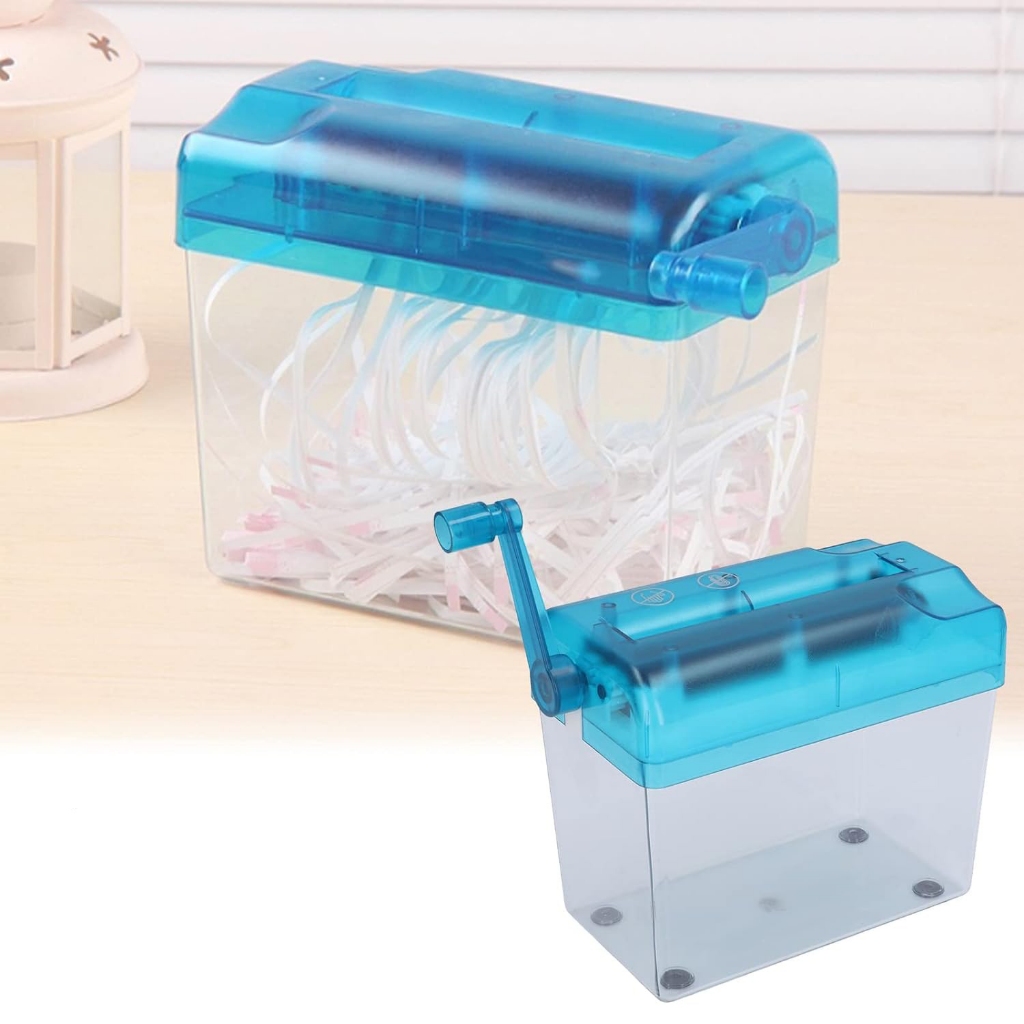 Penghancur Kertas Manual CD Card Paper - Blue GROSIRAN Alat Pemotong Kertas Penghancur Kertas Manual