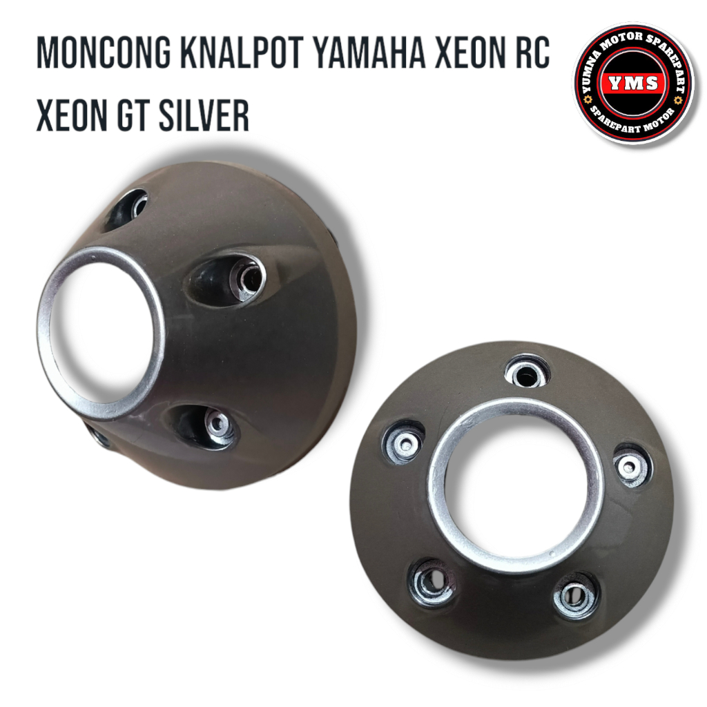 Moncong ujung knalpot xeon rc xeon gt silver cover moncong knalpot yamaha xeon gt xeon rc silver