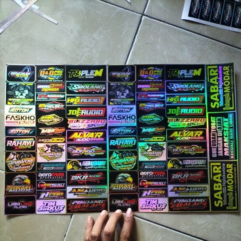 

STIKER SOUND | STIKER PACK | STIKER 1 LEMBAR | STIKER HOLOGRAM | STIKER PACK