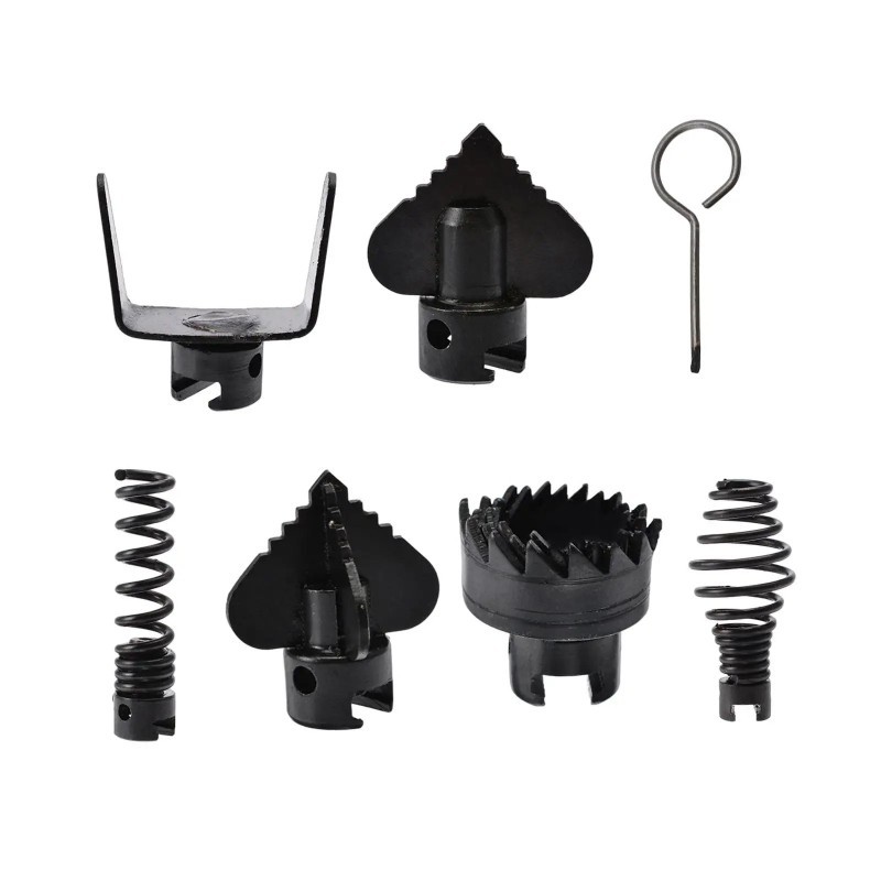 16mm 7pcs Dengan Adaptor Bor Cleaner Cutter Head For Drain Cleaner Aksesori Drain Cleaner Machine
