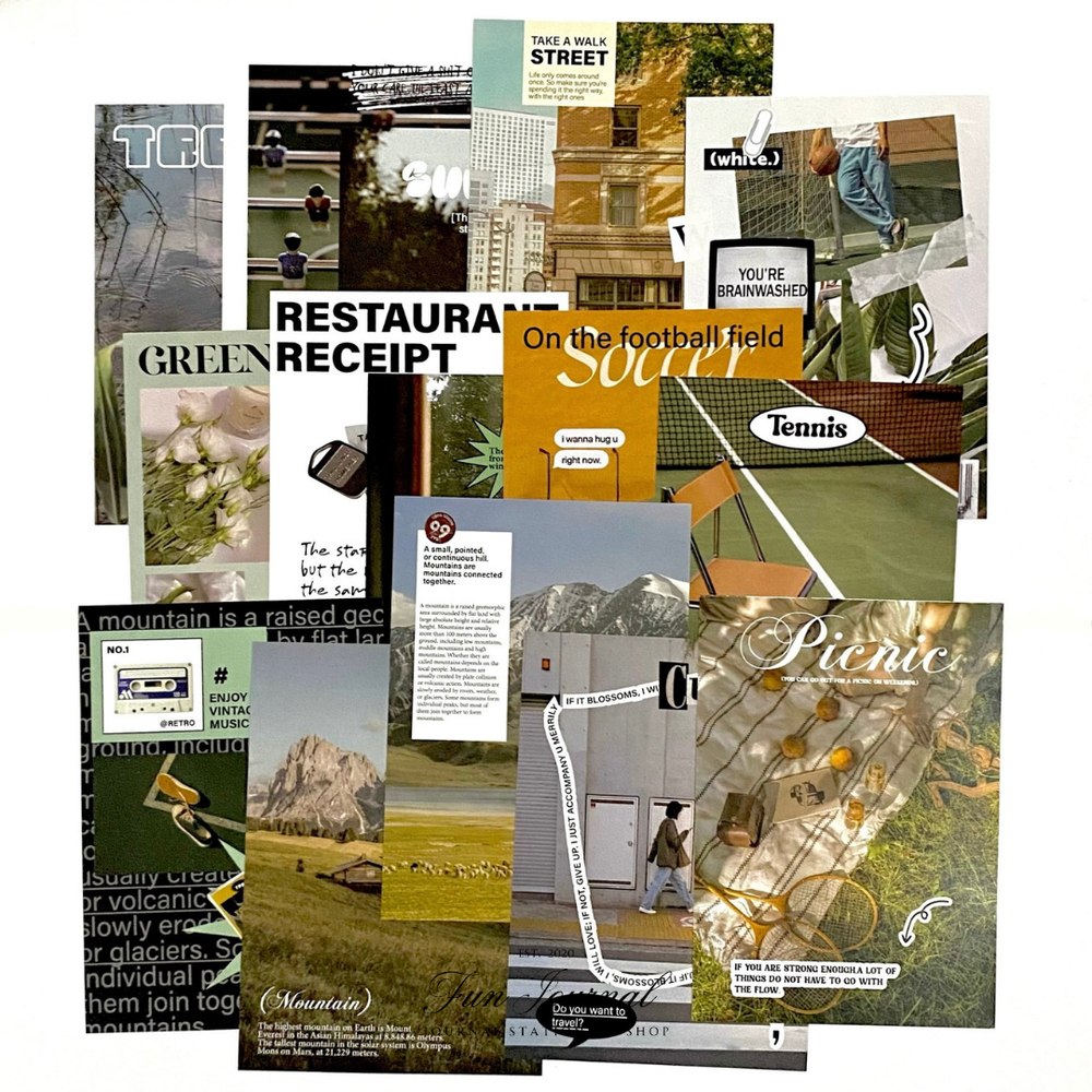 

ANONYMOUS MATERIAL BOOK DECORATION PAPER PACK UNTUK JOURNAL JURNAL SCRAPBOOK DIY BUJO