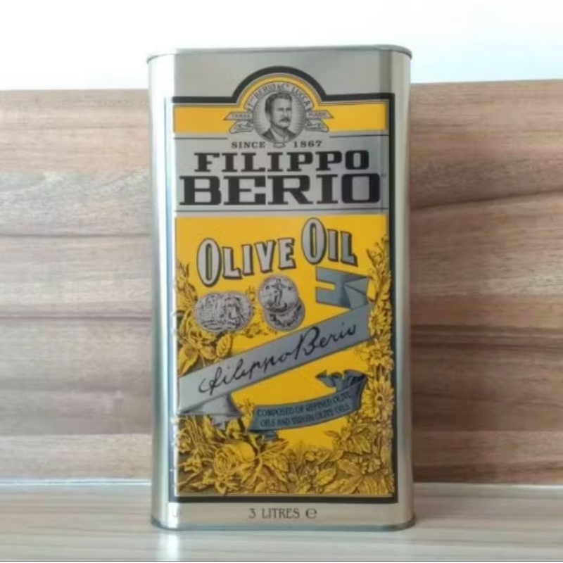 

filippo berio 3L kaleng olive oil minyak zaitun murni