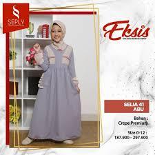 GAMIS ANAK SEPLY SELIA 41 WARNA ABU .
