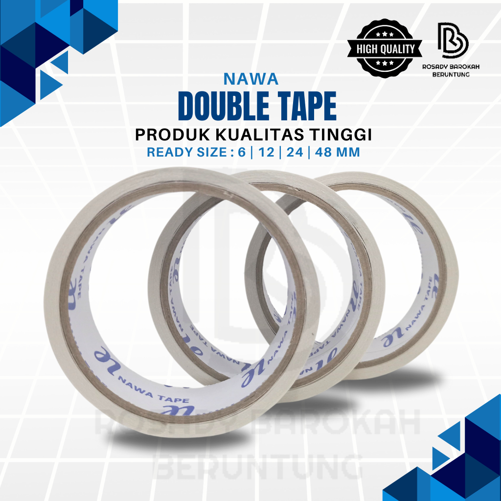 

Double Tape / Dobel Tape / Isolasi Double Tape 6mm 12mm 24mm 48mm