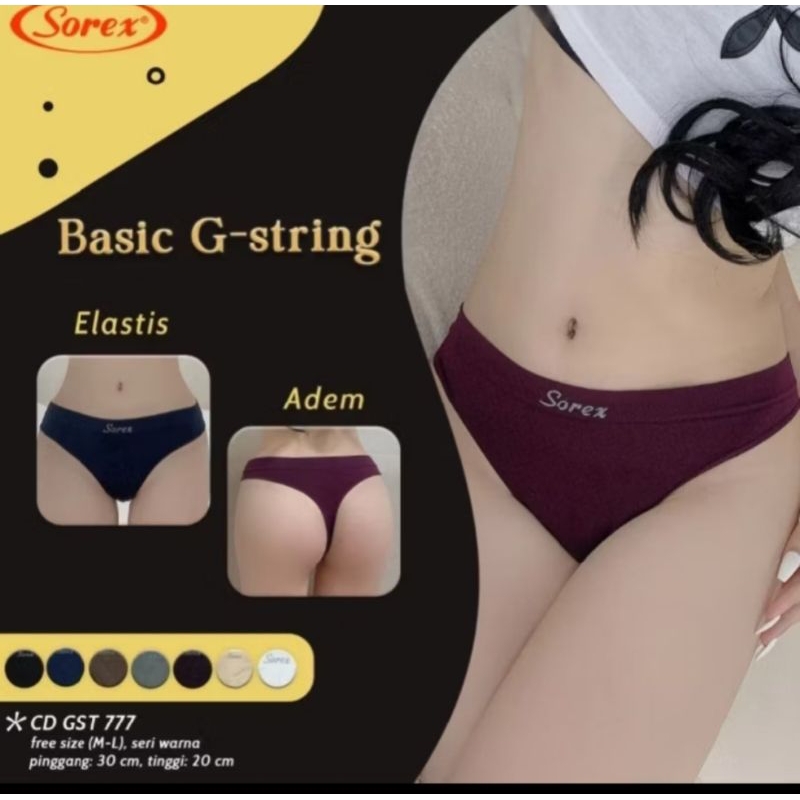 Celana dalam wanita basic g string sorex 777