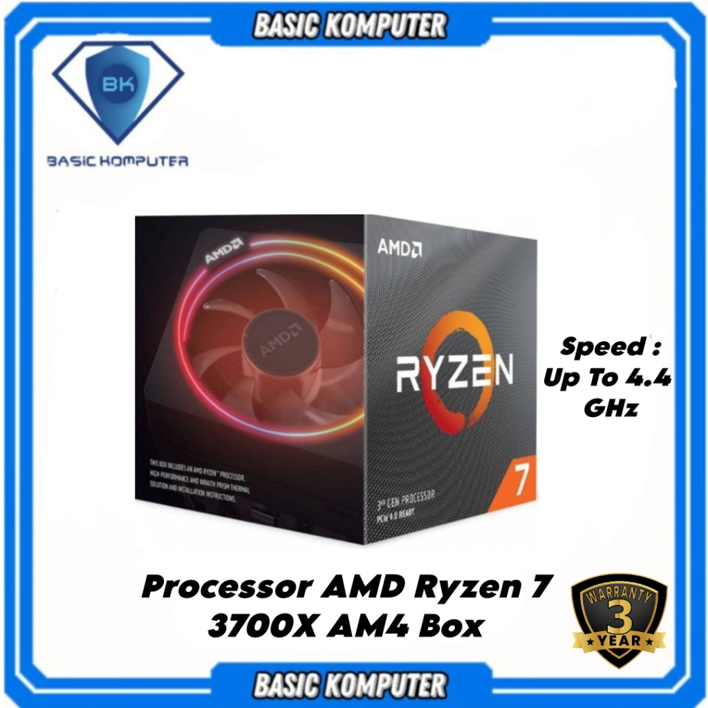 PROCESSOR AMD RYZEN 7 3700X 3.6 GHZ BOX