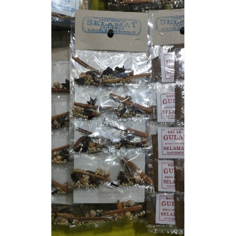 

Bumbu rempah rentengan sup kasar isi 10pcs