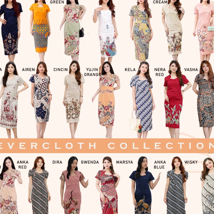 KP8 Evercloth Hona Dress Batik Wanita Dress Wanita Jumbo Batik Couple Seragam Cheongsam  56  548  MI