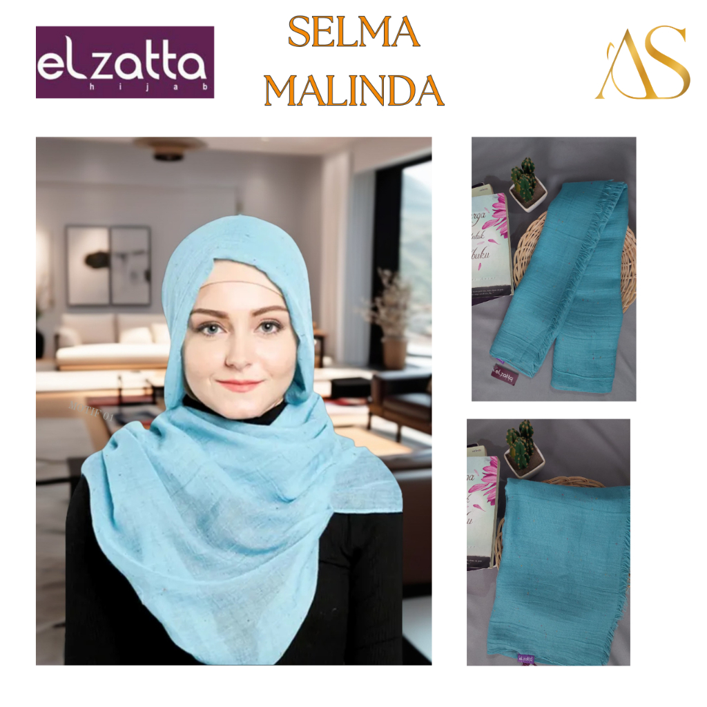 JILBAB PASHMINA ELZATTA SELMA MALINDA BIRU MUDA / SELENDANG PASMINA MOTIF EL ZATTA DAILY WEAR
