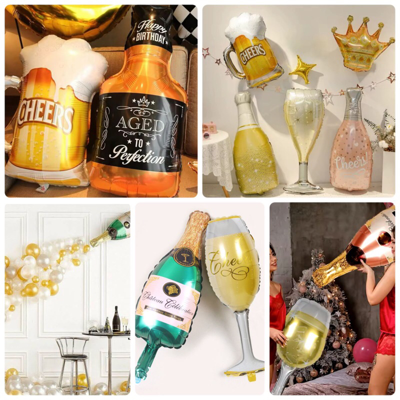 balon foil ulang tahun, dekorasi balon ulang tahun