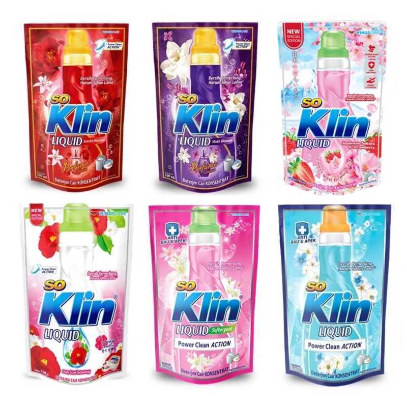 so klin deterjen cair 720ml - so klin liquid detergen cair