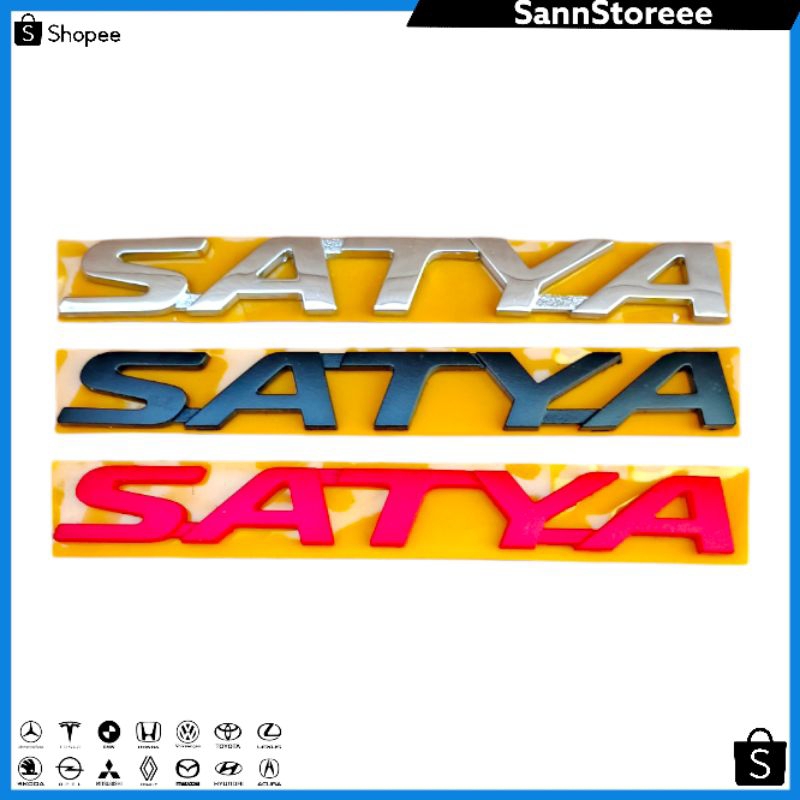 Emblem Tulisan Satya Original Honda Brio // Emblem Tulisan Satya Original Honda Brio