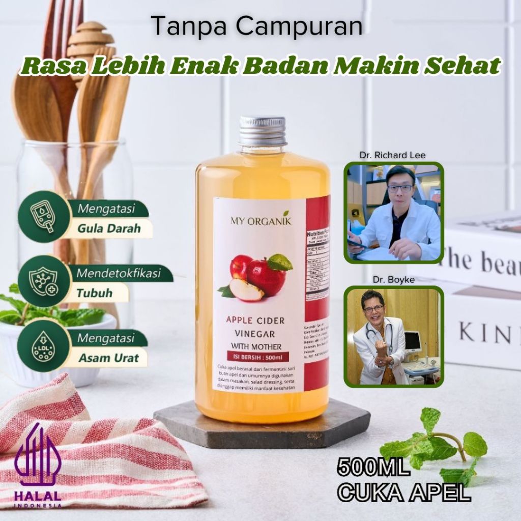 

Cuka Sari Apel Murni Tanpa Campuran Asli Premium Fresh Original Natureganic Vinegar Diet Detoks