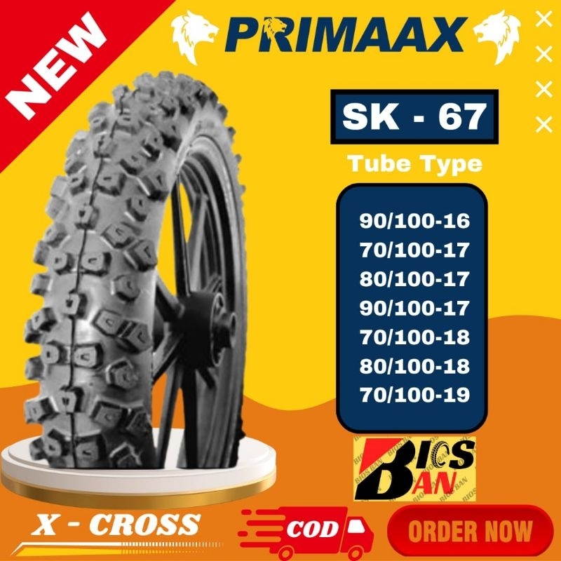 BAN PRIMAAX SK-67 RING 16 17 18 19 TUBS TYPE/NON TUBELESS/BAN TRAIL/BAN CROSS