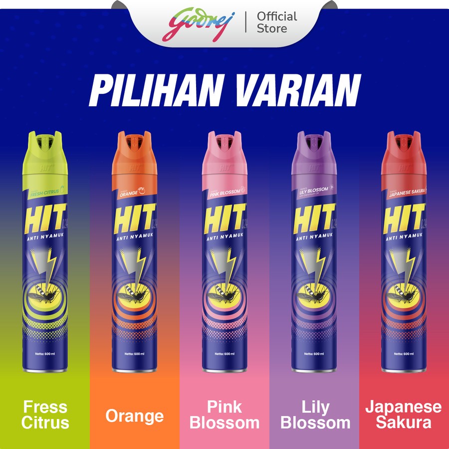 HIT Aerosol Obat Nyamuk - 400ml -hit semprot Basmi Nyamuk DBD
