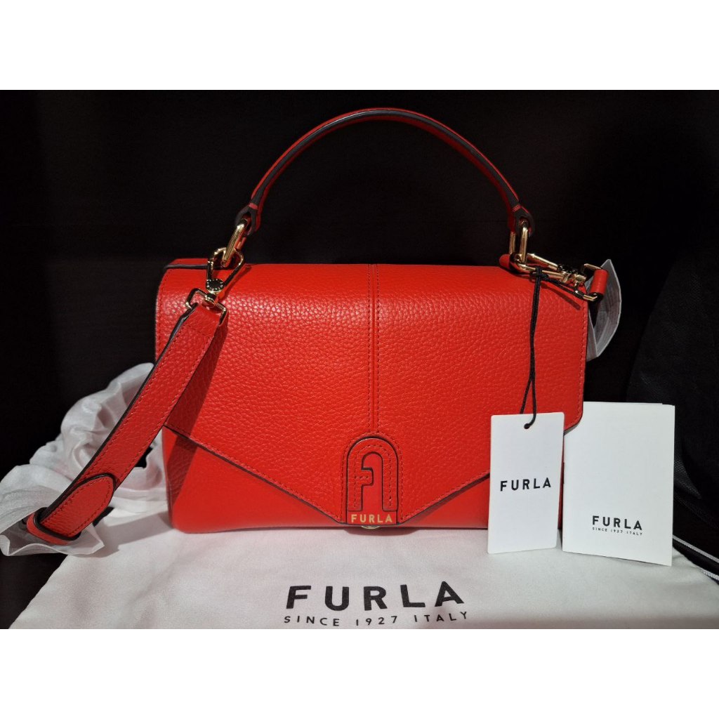 Furla Dafne S Top Handle - Fuoco Red