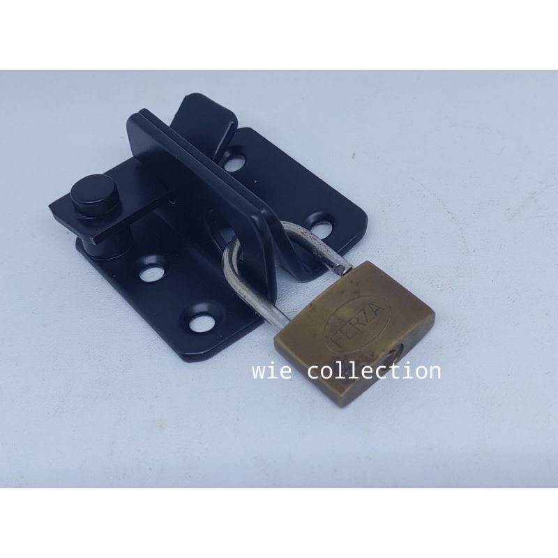 GRENDEL GEMBOK STAINLESS / SELOT JENDELA HITAM / GRENDEL PINTU