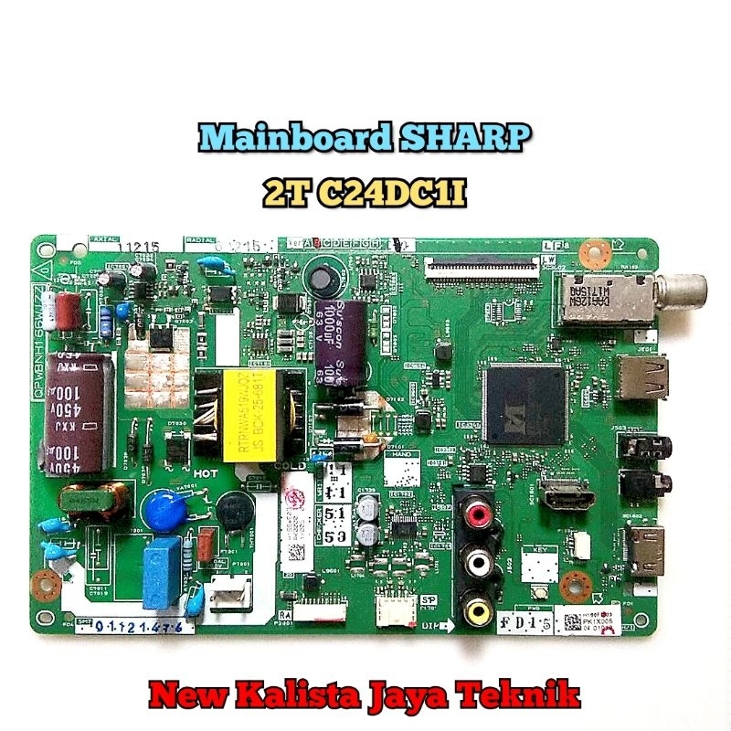 MAINBOARD TV SHARP 2T-C24DC1i ORIGINAL QPWBNH166WJZZ MB SHARP 24DC1I MOTHERBOARD TV 2TC24DC1I MB 24D