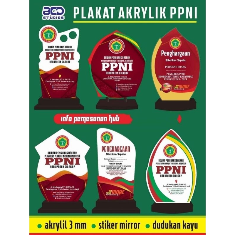 

PLAKAT PIAGAM TROPHY CINDERAMATA LASER CUTTING AKRYLIK ORGANISASI PERUSAHAAN KENANG KENANGAN UCAPAN TERIMAKASIH SOUVENIRacara