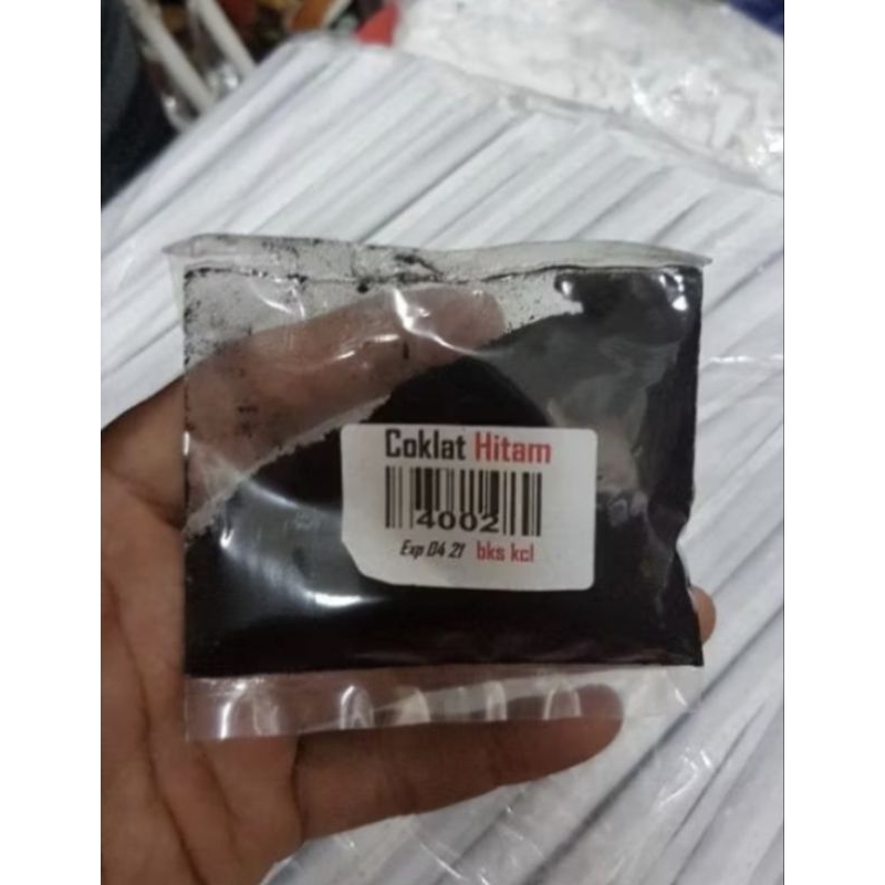

Coklat hitam 10gr dark chocolate premium powder elmer african black