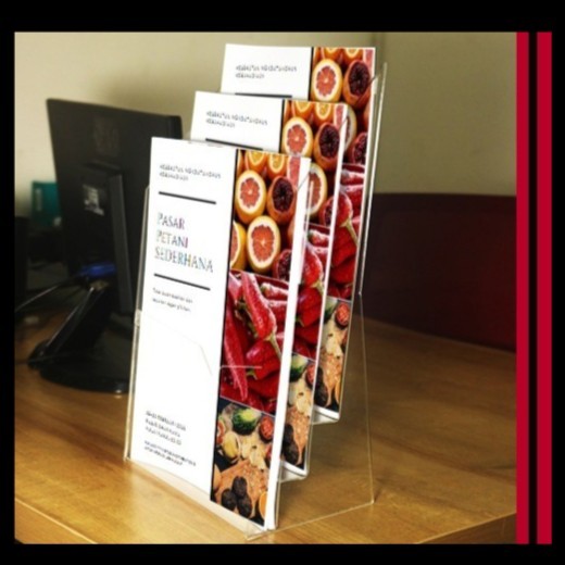 

Akrilik Tempat brosur A4/wadah brosur a4 susun