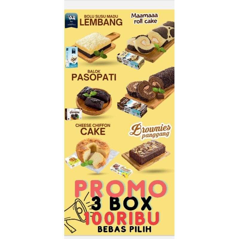 

PROMO BOLU KHAS LEMBANG 3 BOX 100 RIBU