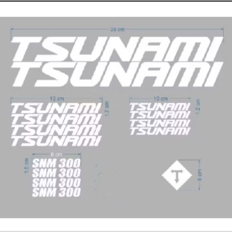 Cutting Sticker Sepeda Fixie Tsunami SNM300