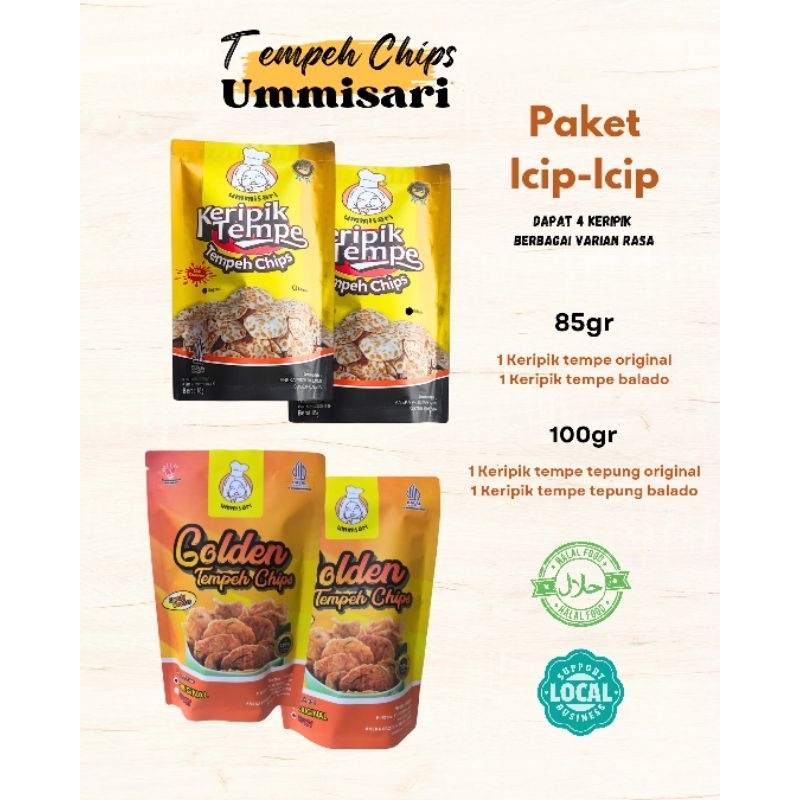 

Paket Icip-Icip (4 pcs keripik tempe berbagai varian)