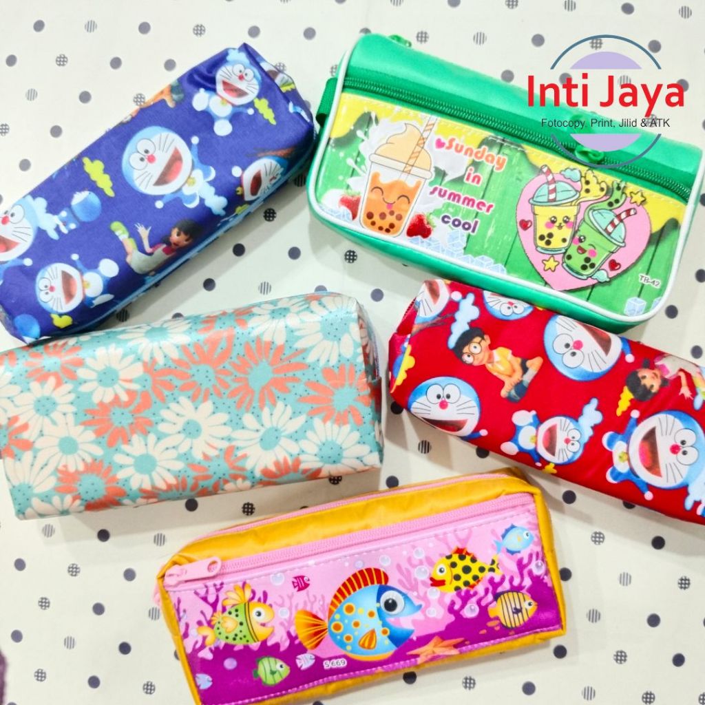 

Dompet Pensil Fancy Motif Kartun/ Bunga/ Boba