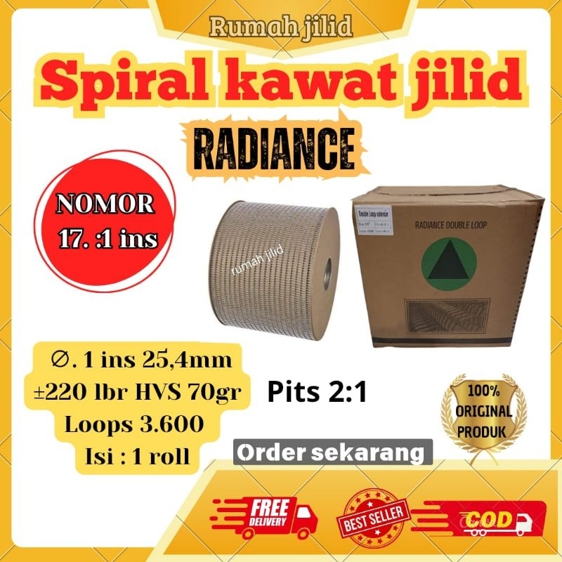 

SPIRAL KAWAT RADIANCE 1" KAWAT SPIRAL NO 16 PUTIH MURAH