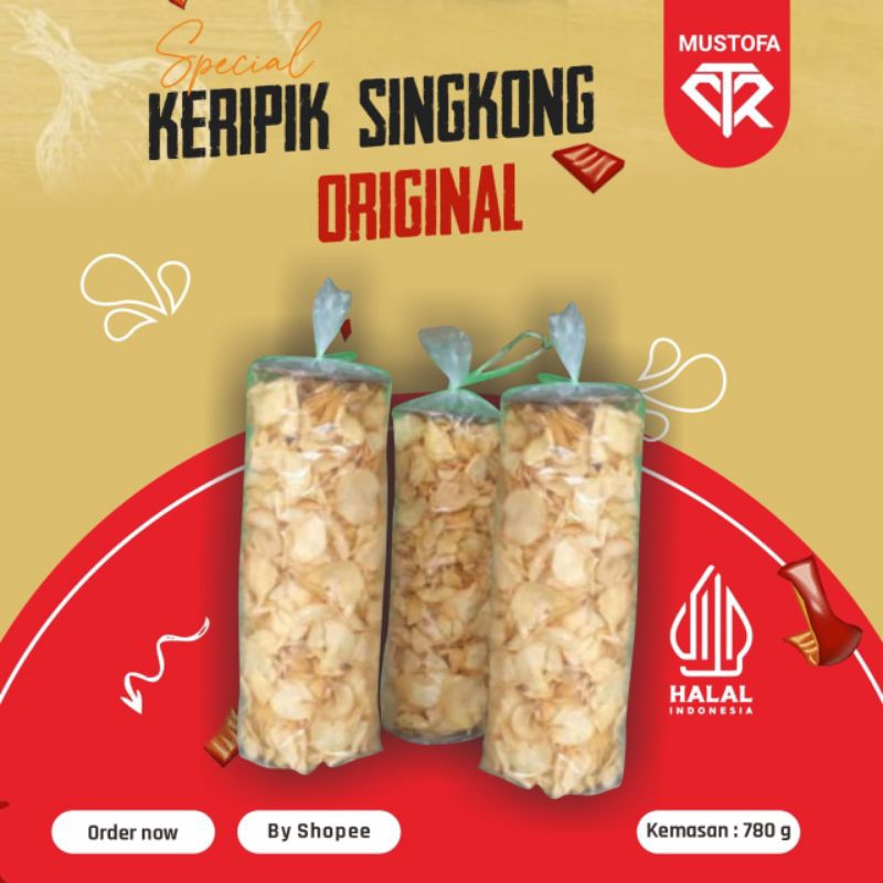 

KERIPIK SINGKONG 780 GRAM,GARING,KRIUK,TAMPA BAHAN PENGAWET MAKAN