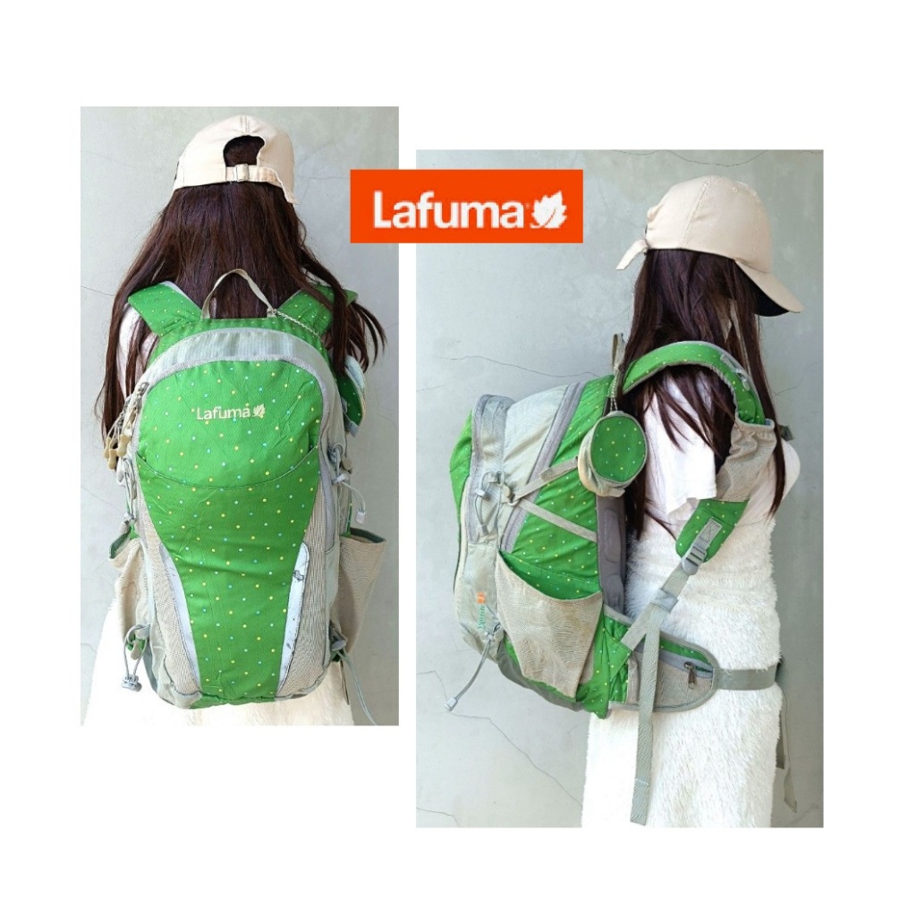 Original Lafuma Backpack 25L Green Ransel Outdoor Hijau Polka