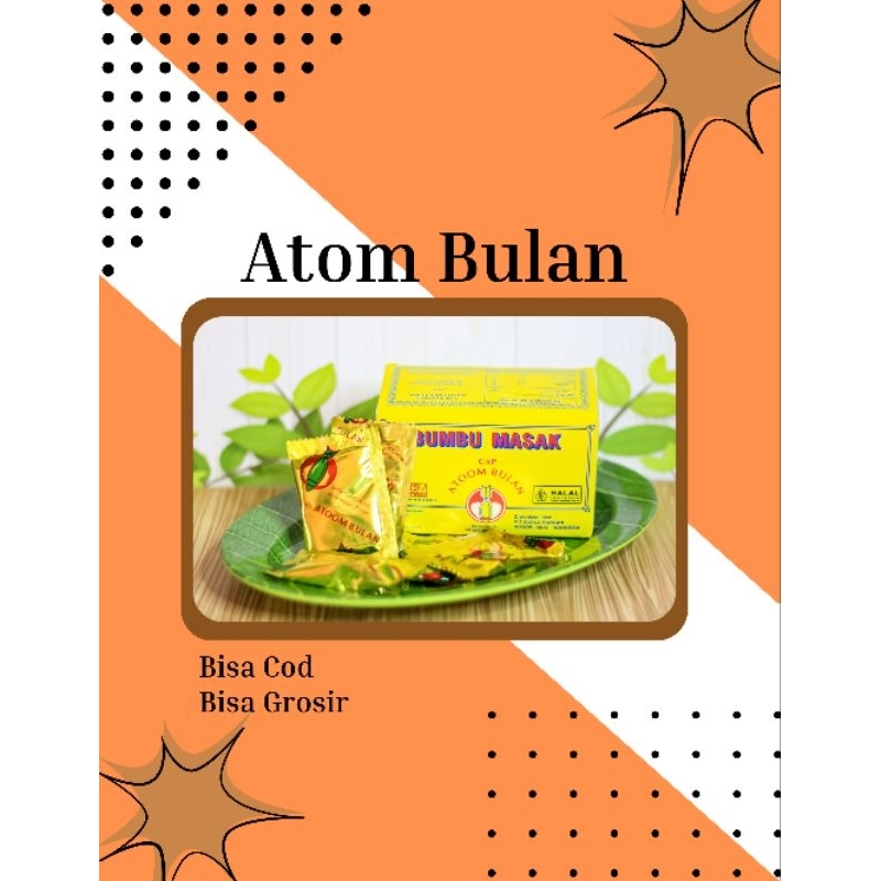 

1 Box Bumbu Atom Bulan isi 20x7gr Bungkus Kecil Penyedap Baso Aci Cuankie