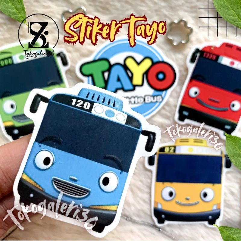 

5 PCS Stiker Tayo Murah Sticker Bus Tayo Vinly Anti Air Perekat Waterproof