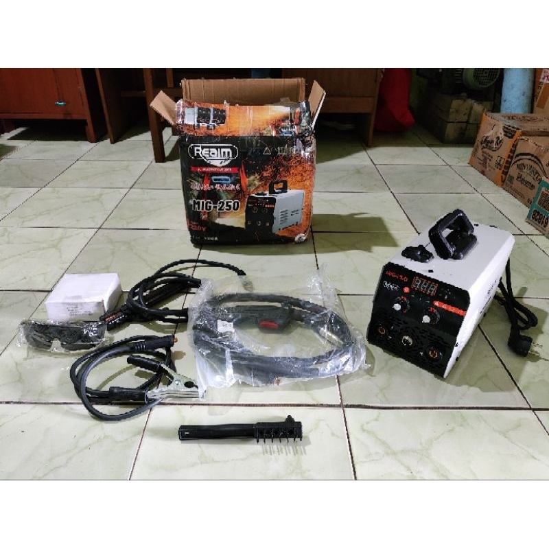 Reaim MIG-250 IGBT Mesin Las Inverter 450 Watt MMA/MIG/TIG Mesin trafo las Welding