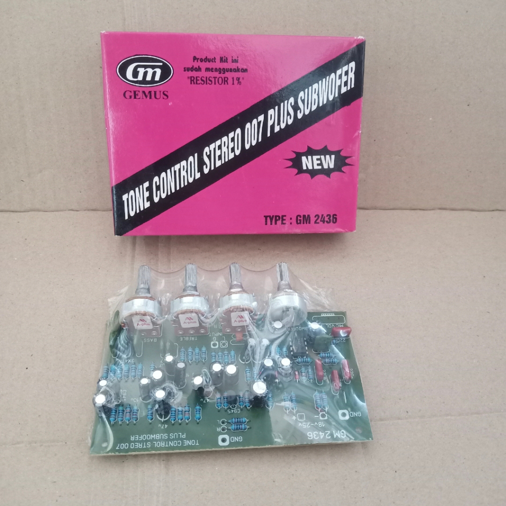 Kit tone control stereo 007 plus subwoofer gm 2436