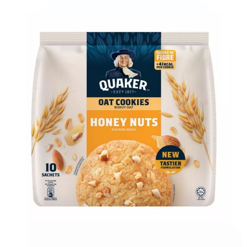 

QUAKER Oat Cookies Honey Nuts Malaysia (10 pek)