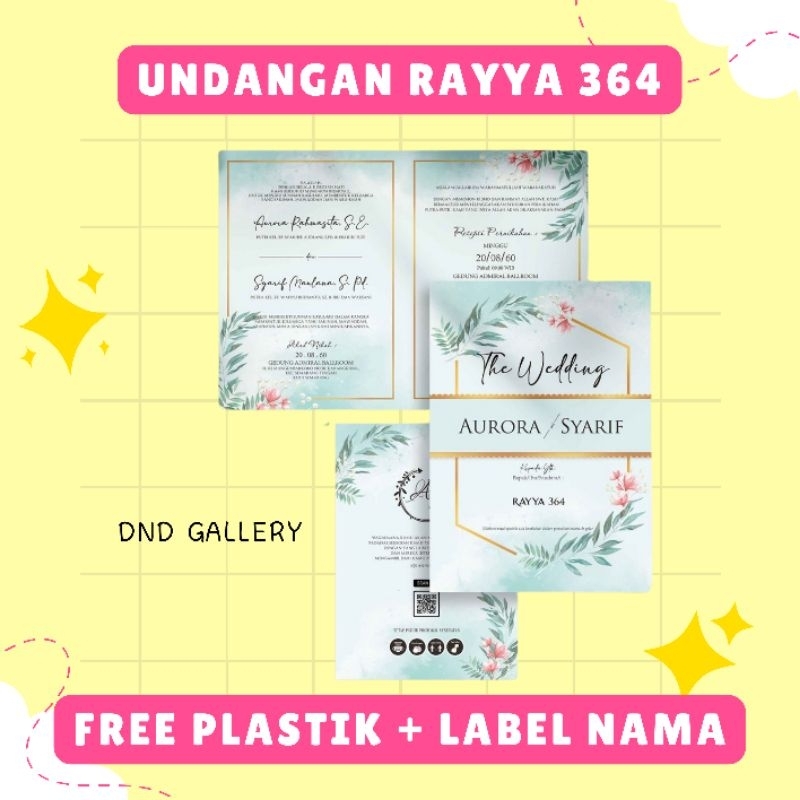 CETAK UNDANGAN PERNIKAHAN RAYYA 364 / BLANKO UNDANGAN RAYYA 364 / CETAK UNDANGAN PERNIKAHAN / CETAK 