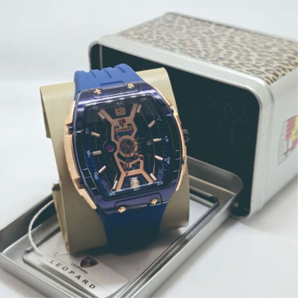 Jam Tangan Pria Leopard Original Jam Tangan Leopard Persegi Original Anti air