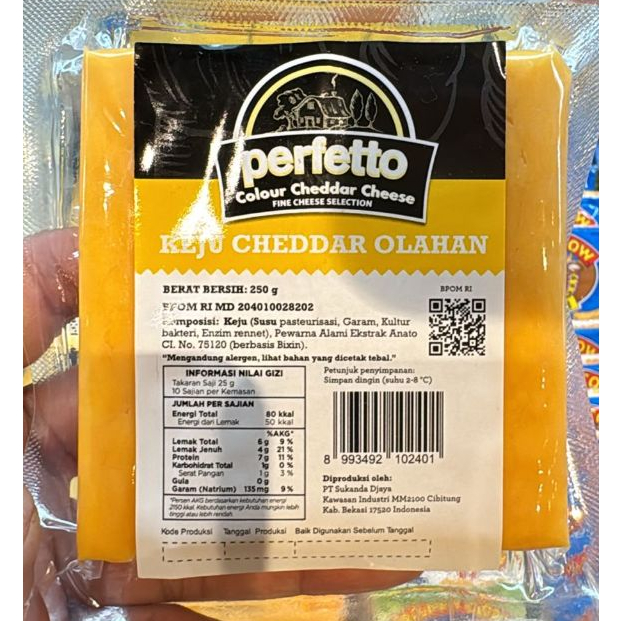 

Perfetto Keju Cheddar Olahan 250 gram