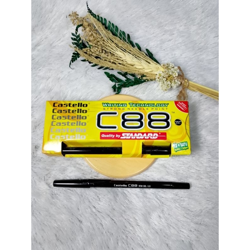 

Pulpen Hitam Standard Castello C88 / Bolpen Standar C88
