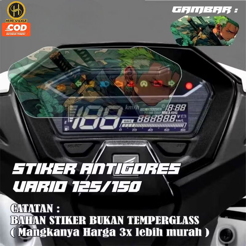 Sticker stiker Antigores Spedometer Vario New 125/150 2018-2023 Stiker Pelindung Spedometer Vario Ne
